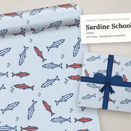 Sardine School wrapping paper